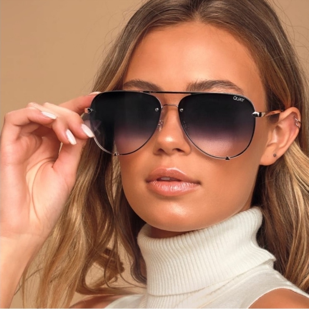 Quay Highkey Rimless Sunglasses